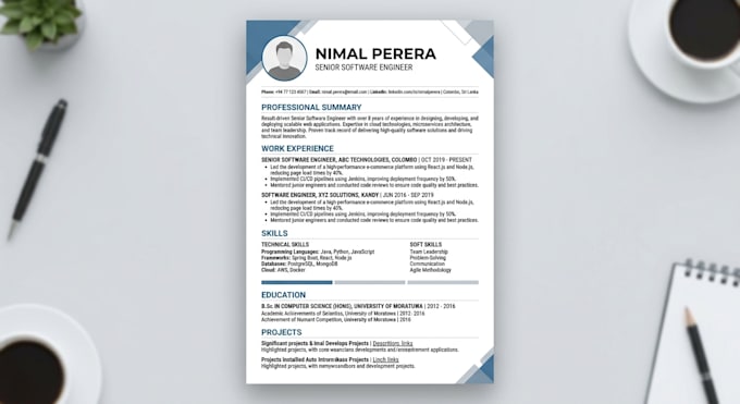 create cv design ,