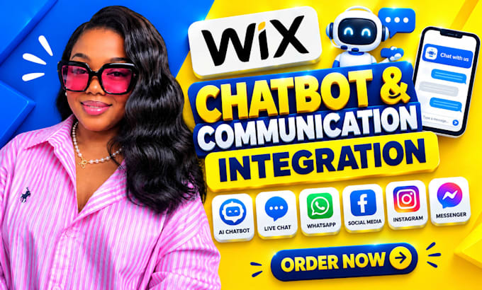 wix chatbot integration, ai chatbot, live chat, and social media integration