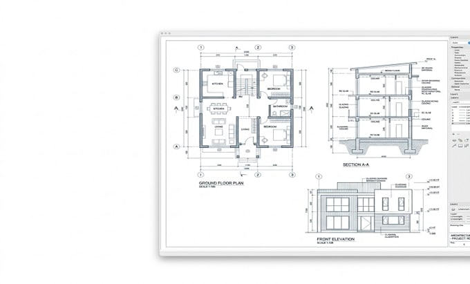 do architectural cad drafting, floor plans drafting, elevations and sections