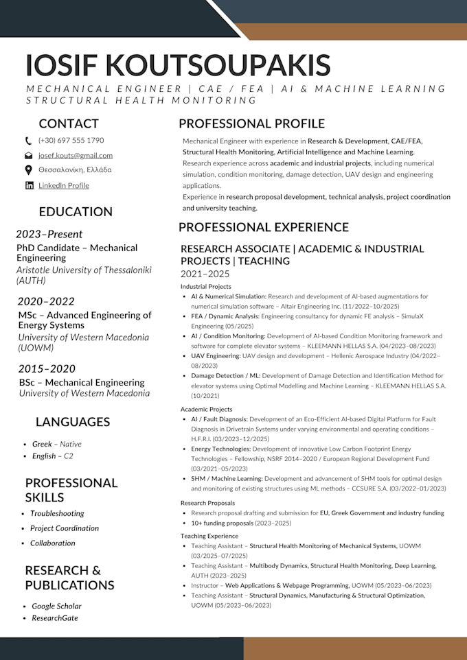 create or improve your professional CV resume