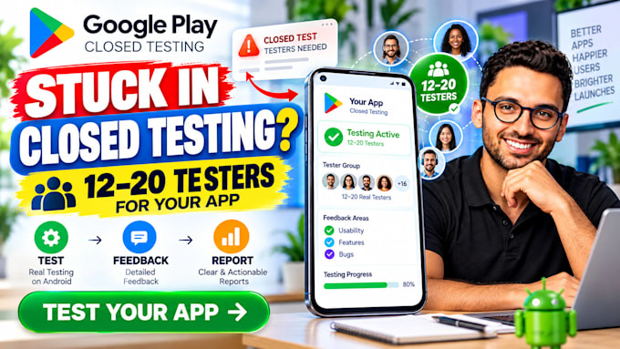 12 testers google play closed testing 12 app testers app testing 20 testers
