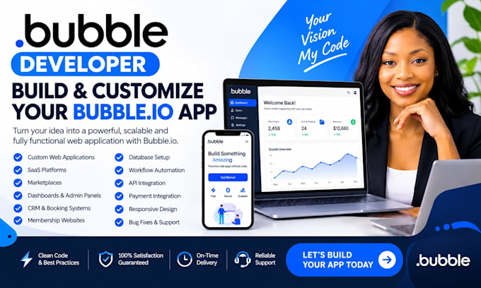 develop bubble developer job build bubble app bubble io website for you