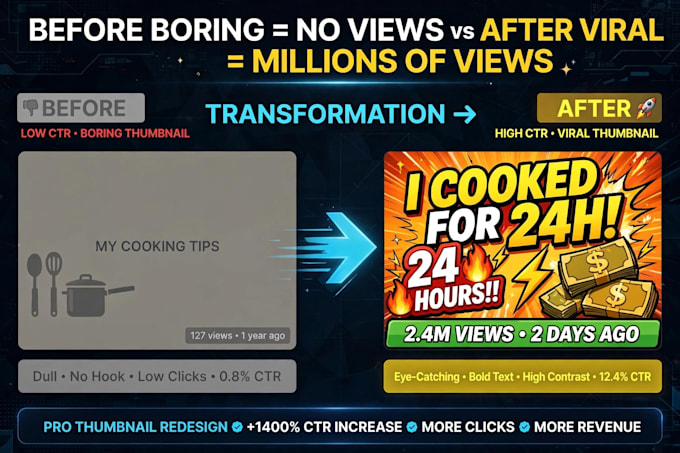 design clickbait mrbeast style youtube thumbnail that gets clicks