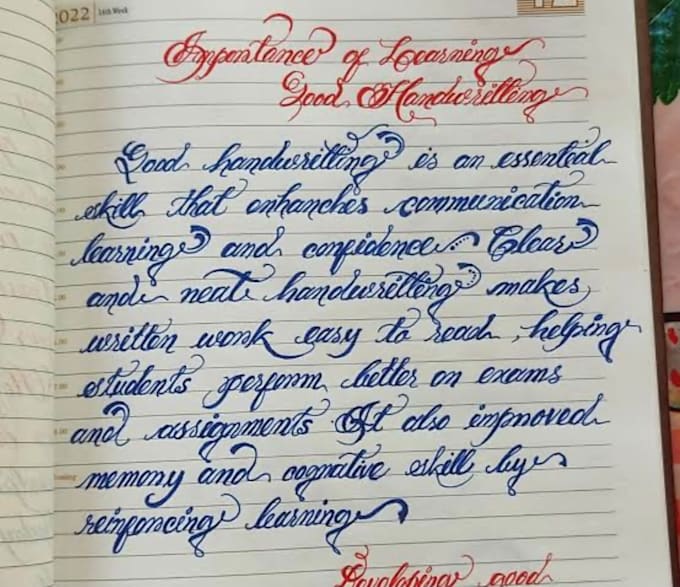 do beautiful cursive handwriting for you