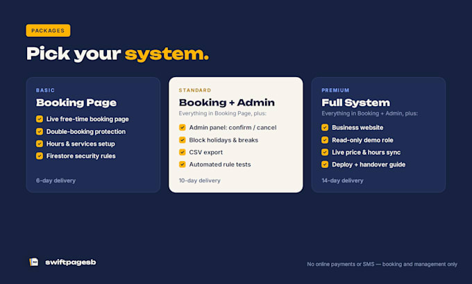 build a firebase appointment booking system with admin panel