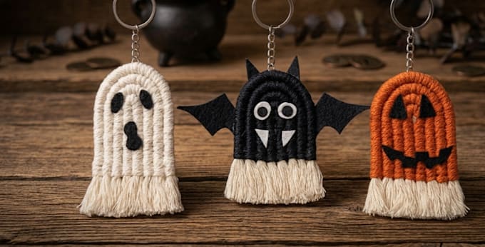 make a handmade custom crochet keychain