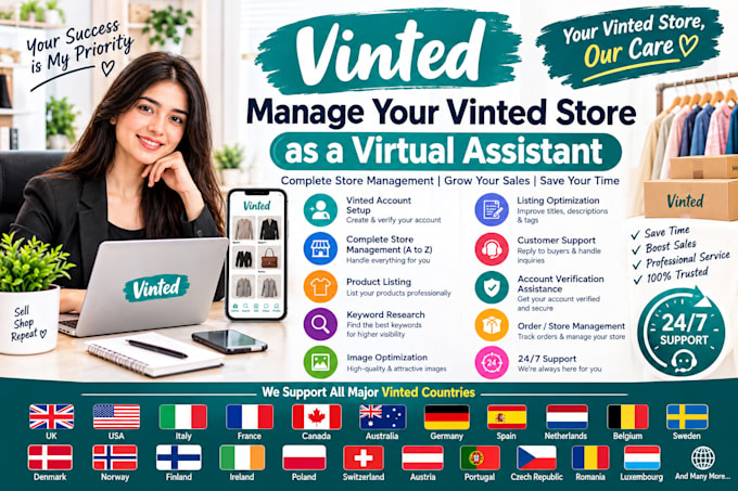 manage your vented store as a virtual assistant