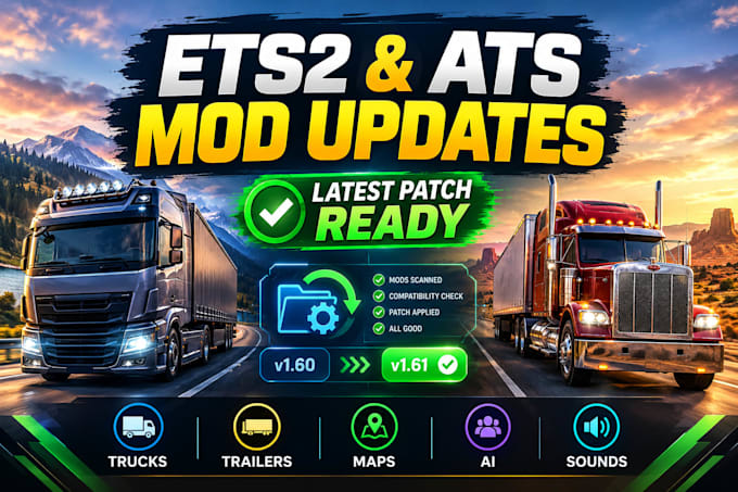 update ets2 ats mods for the latest game patch