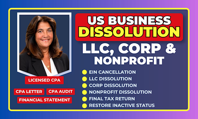 close or dissolve llc, cancel corporation, nonprofit dissolution, close ein