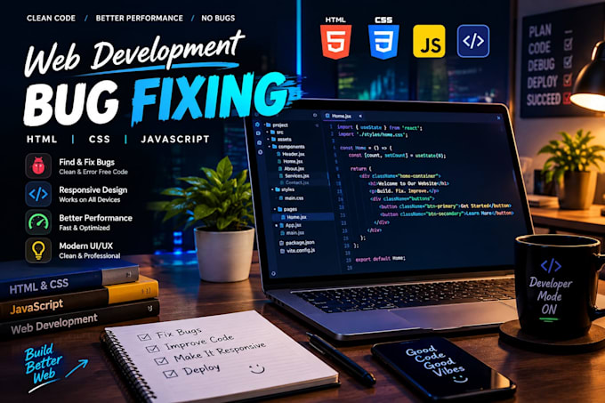 fix HTML, CSS, javascript and wordpress bugs