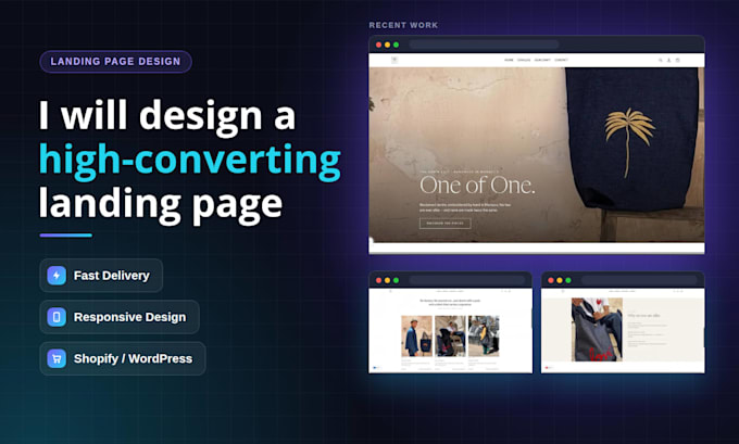 design a shopify landing page or product page that converts