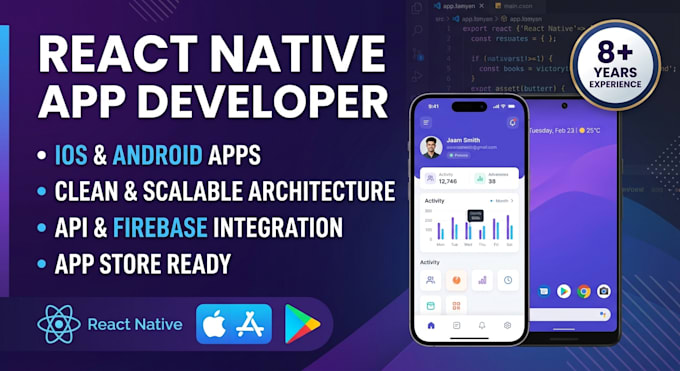 develop a react native app for ios and android