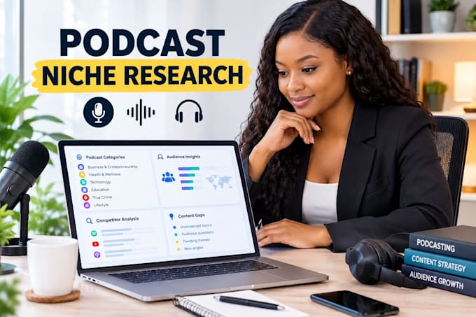 research podcast niches, audiences, competitors, content gaps topic angles now
