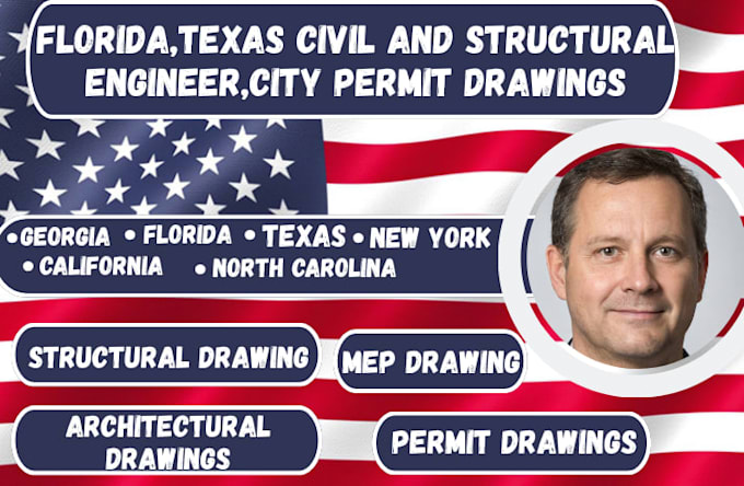design structural engineer USA engineering stamp civil engineer permit drawings