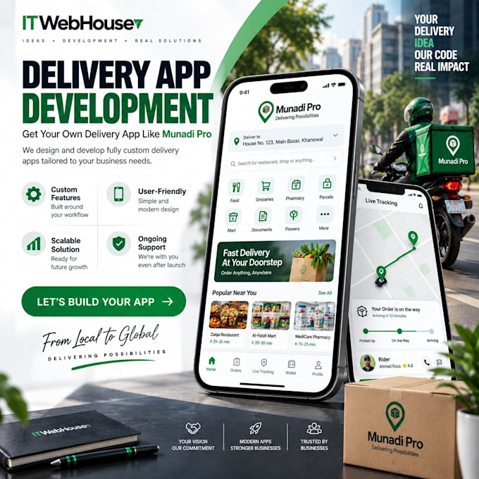 develop a professional custom mobile app for android and ios