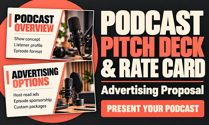 create podcast pitch deck advertising proposal deck podcast rate card deck