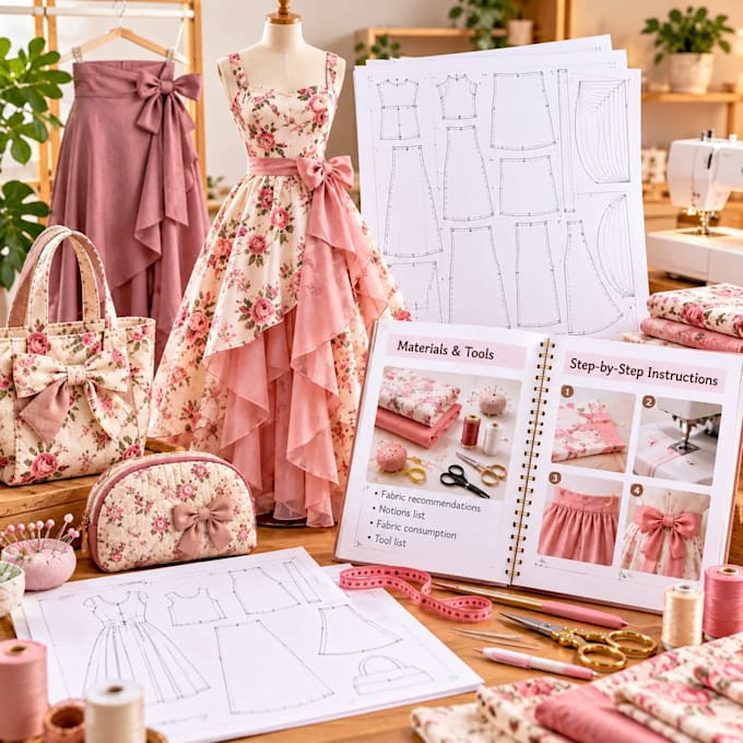 create custom sewing patterns and professional printable PDF guides