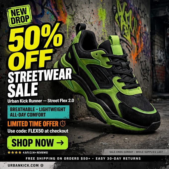 design fb ads, google ads, product editing