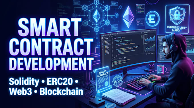 develop secure solidity smart contracts, erc20 tokens, and web3 dapps