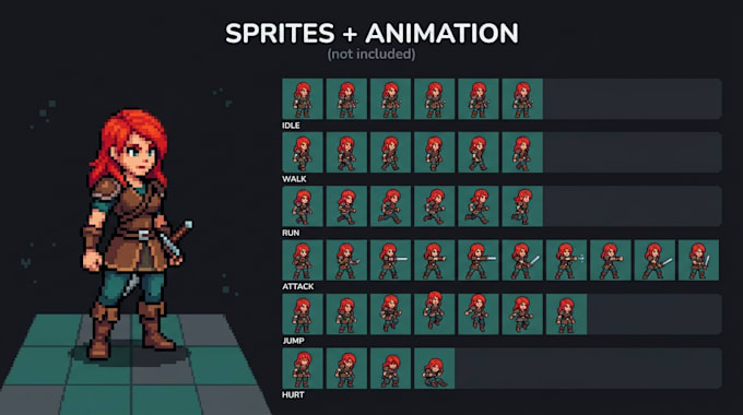 create custom pixel art character sprites animated sprite sheets and game sprite