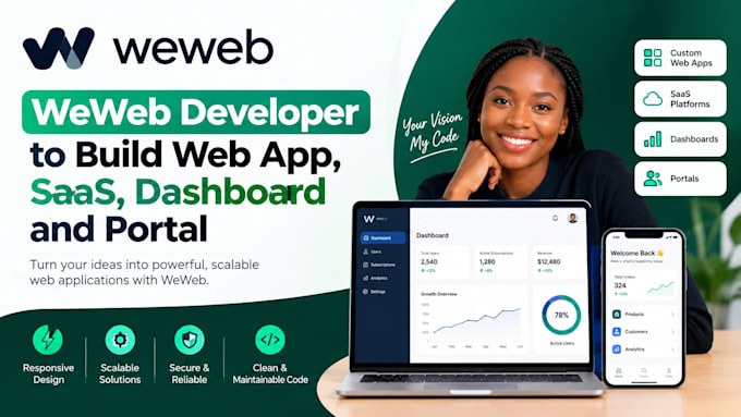 your weweb developer to build web app, saas, dashboard and portal