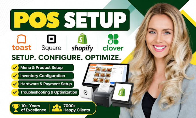 setup toast square shopify and clover pos systems