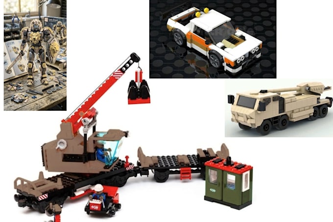 design 3d lego set, lego moc, lego technic, lego easter model with instructions
