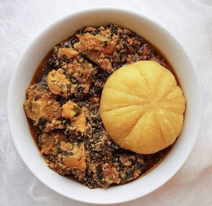 do eba and efo, amala with ewedu