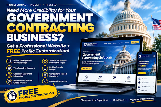 design government contract b2b website to win sam gov contracts, bid proposal