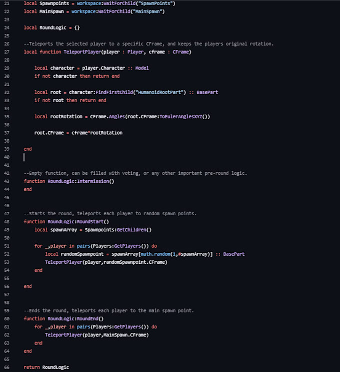 script for your roblox game