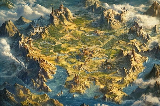 do map illustration fantasy map illustration