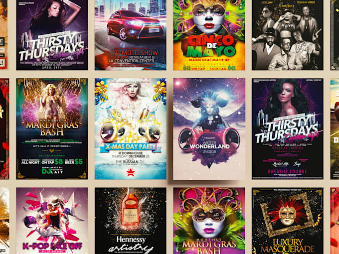 design a premium nightclub, dj or party flyer 24h delivery