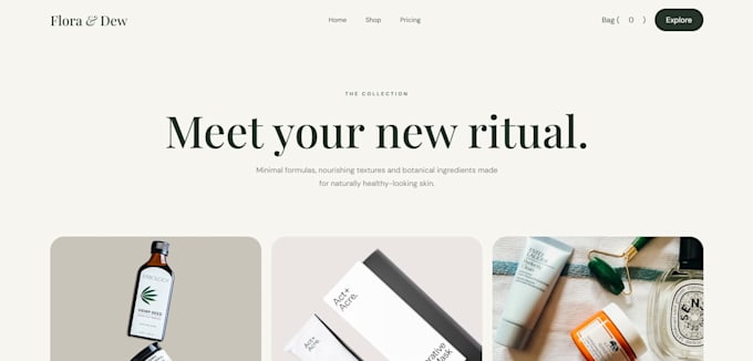 design an aesthetic skincare and beauty website