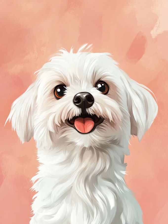 design a custom  pet portrait illustration