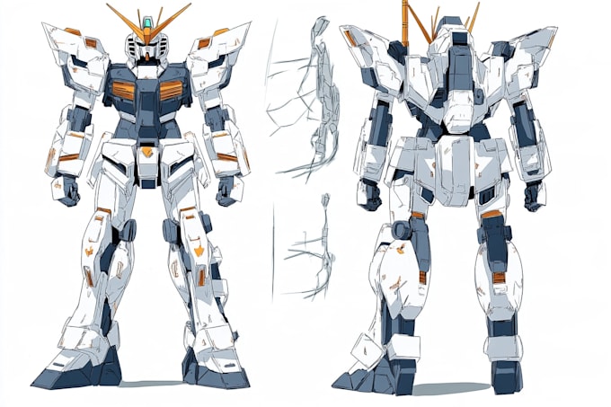 make illustration and concept  and robot