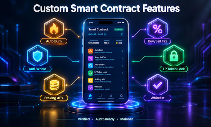 create erc20, bep20, solana, meme token, smart contract, staking website