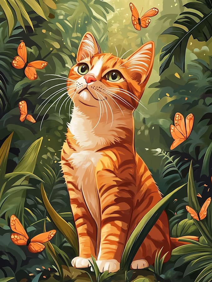 create disney pet portrait illustration