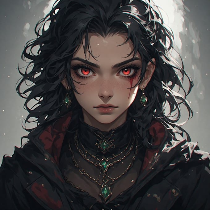 do a unique dnd horror character art , dnd fantasy charecter