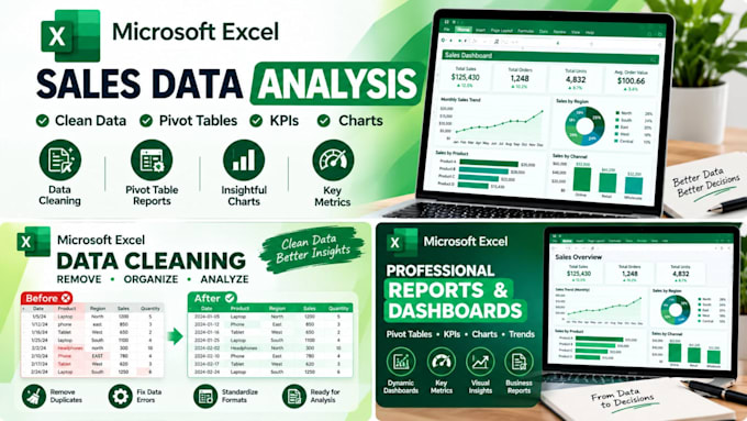 analyze your sales data using excel and create reports