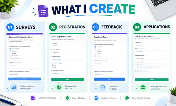 create a professional google form for surveys