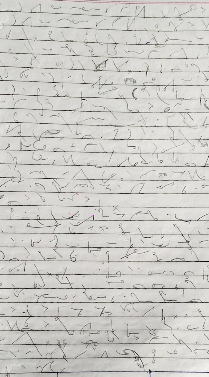 transcribe steno handwriting into english text
