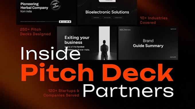 design a professional startup investor pitch deck