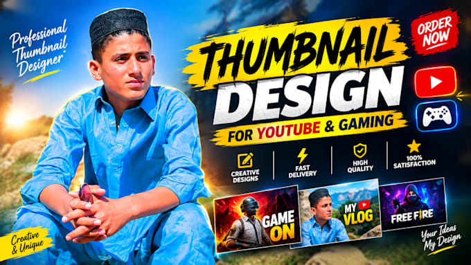 craft unique thumbnails for youtube and gaming
