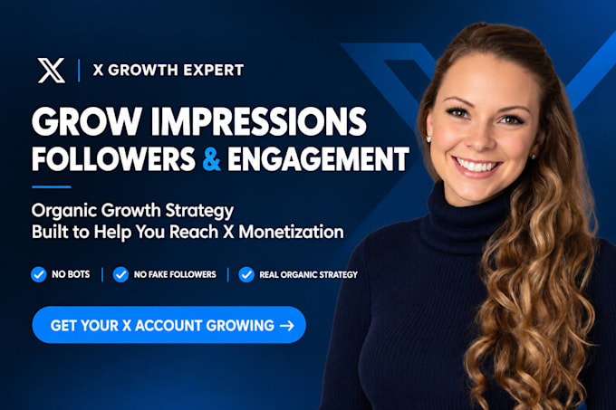 do organic x twitter growth to increase impression and complete monetization