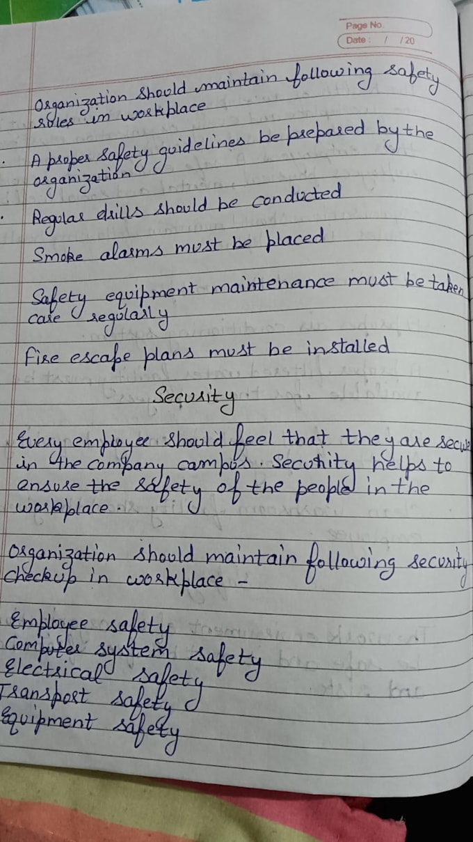 write you assignments and present pages