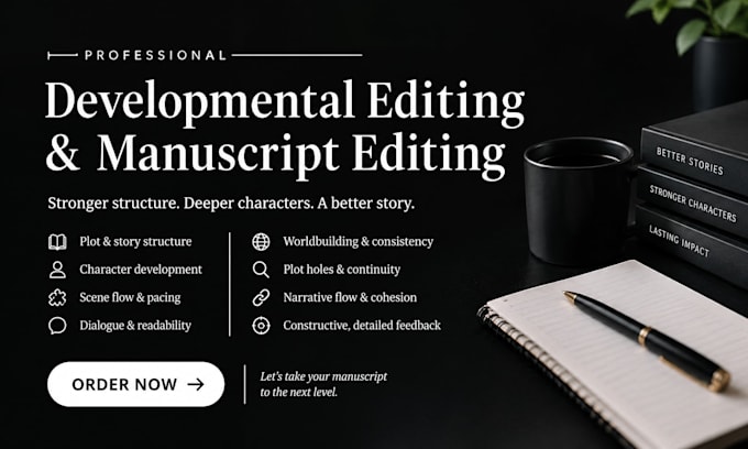 professionally developmental edit your book or manuscript