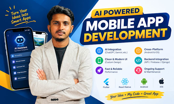 do ai mobile app development ios android app creation flutter app build
