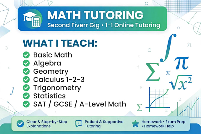 be your expert math tutor for algebra, geometry, calculus