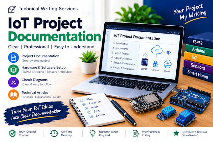 write professional iot project documentation and tutorials