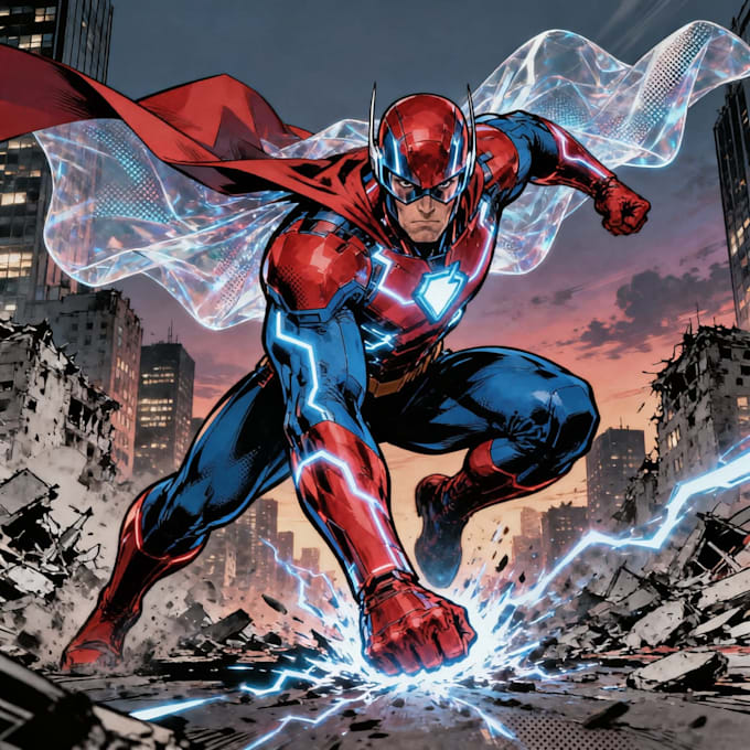 superhero character for comics